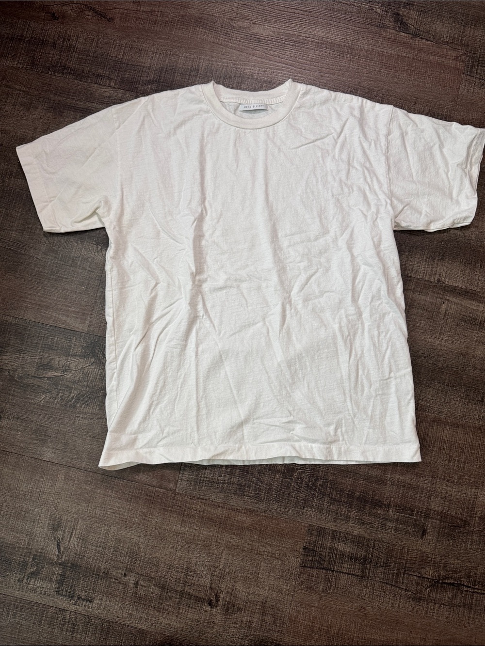 John Elliott White Crewneck T-Shirt
